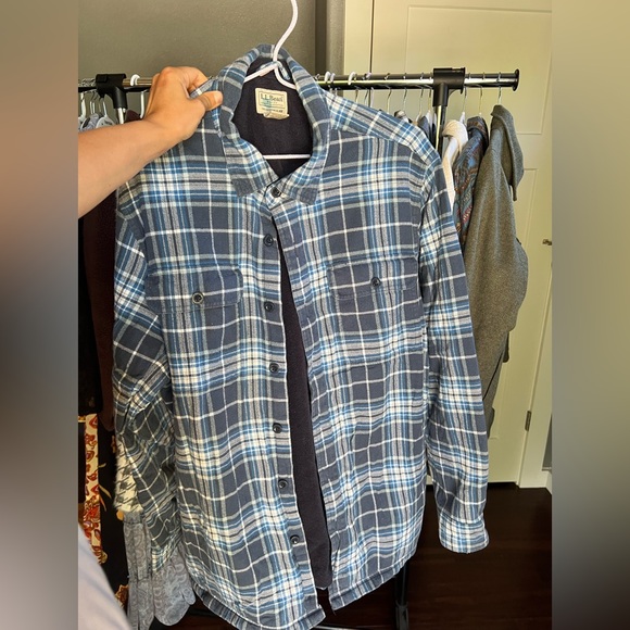 Men’s L.L. Bean fleece lined flannel - Picture 1 of 3
